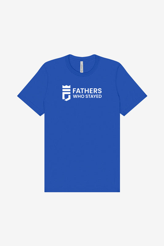 FATHERS WHO STAYED LOGO TEE - ROYAL BLUE