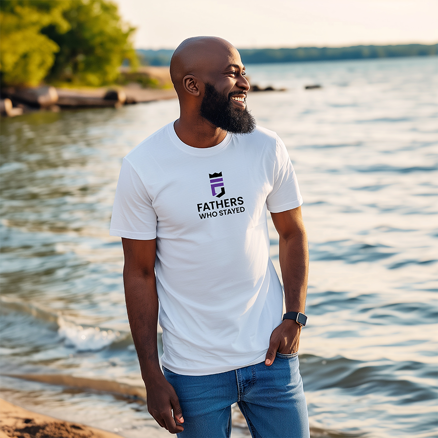 FATHERS WHO STAYED CENTER LOGO TEE